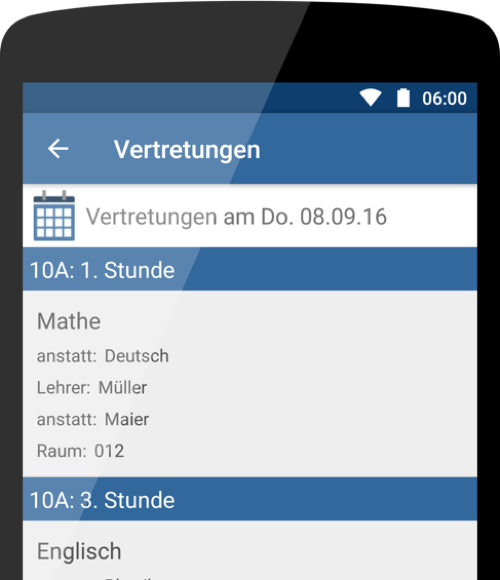 Vertretungsplan-App DieSchulApp
